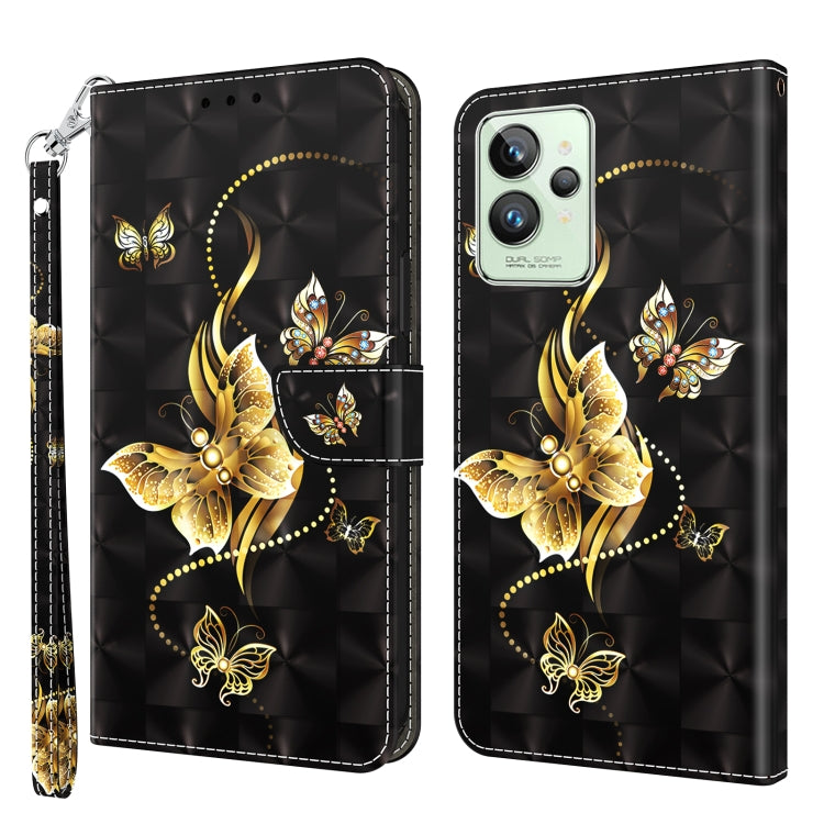 Custodia per telefono in pelle verniciata 3D, For Realme GT2 / GT Neo2 / GT Neo 3T, For Realme GT2 Pro