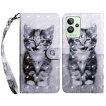 Custodia per telefono in pelle verniciata 3D, For Realme GT2 / GT Neo2 / GT Neo 3T, For Realme GT2 Pro