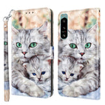Custodia per telefono in pelle verniciata 3D, For Sony Xperia 5 IV, For Motorola Moto E22
