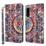 Custodia per telefono in pelle verniciata 3D, For Sony Xperia 5 IV, For Motorola Moto E22