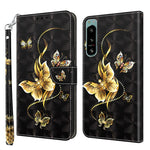 Custodia per telefono in pelle verniciata 3D, For Sony Xperia 5 IV, For Motorola Moto E22