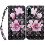 Custodia per telefono in pelle verniciata 3D, For Sony Xperia 5 IV, For Motorola Moto E22