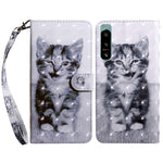Custodia per telefono in pelle verniciata 3D, For Sony Xperia 5 IV, For Motorola Moto E22