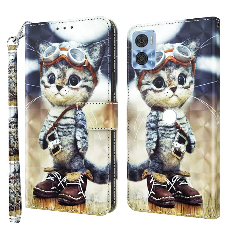 Custodia per telefono in pelle verniciata 3D, For Sony Xperia 5 IV, For Motorola Moto E22