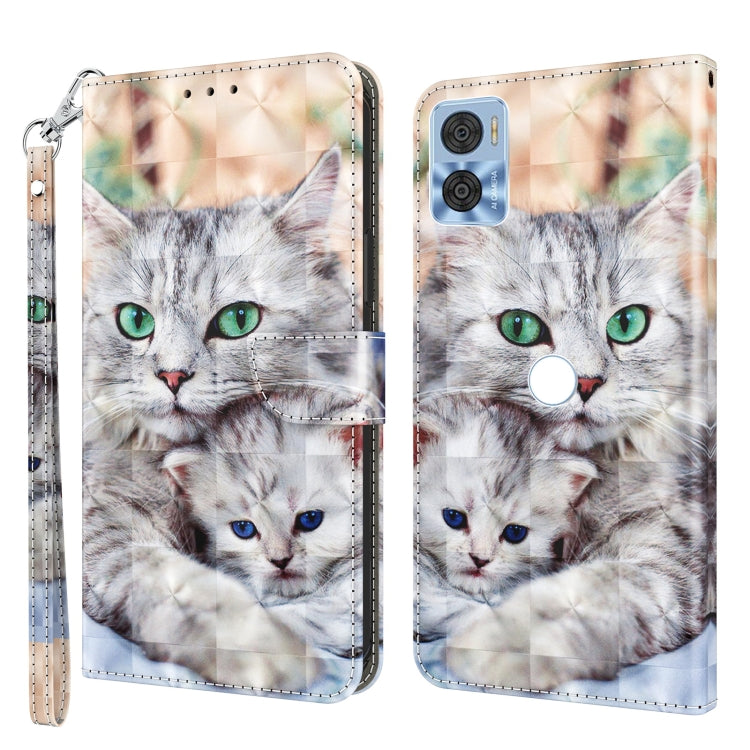Custodia per telefono in pelle verniciata 3D, For Sony Xperia 5 IV, For Motorola Moto E22