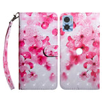 Custodia per telefono in pelle verniciata 3D, For Sony Xperia 5 IV, For Motorola Moto E22