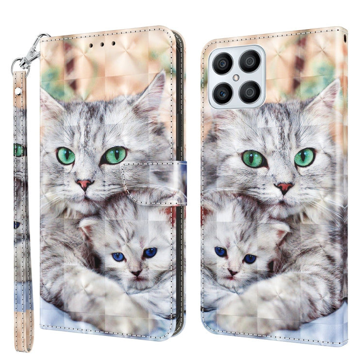 Custodia per telefono in pelle verniciata 3D, For Honor X8 4G, For Honor 50