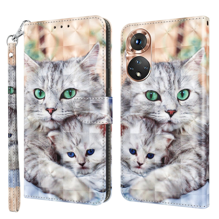 Custodia per telefono in pelle verniciata 3D, For Honor X8 4G, For Honor 50