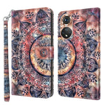 Custodia per telefono in pelle verniciata 3D, For Honor X8 4G, For Honor 50