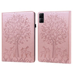 Custodia per tablet in pelle con stampa pressata motivo albero e cervo, For Xiaomi Redmi Pad 10.61 2022