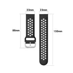 Per Fitbit Versa 2 / Versa / Versa Lite Cinturino da 23 mm con cinturino da polso sportivo bicolore