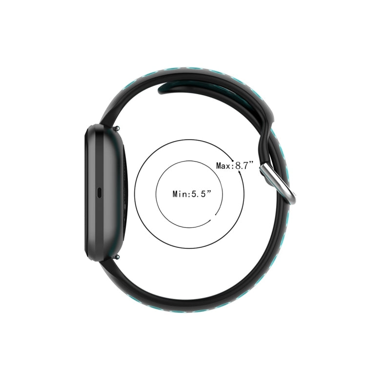 Per Fitbit Versa 2 / Versa / Versa Lite Cinturino da 23 mm con cinturino da polso sportivo bicolore