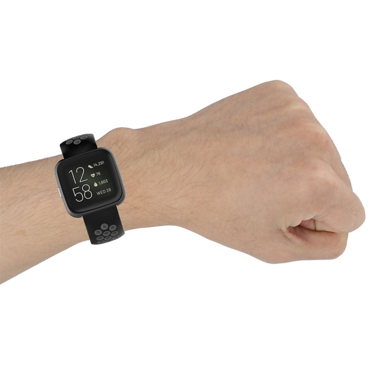 Per Fitbit Versa 2 / Versa / Versa Lite Cinturino da 23 mm con cinturino da polso sportivo bicolore
