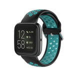 Per Fitbit Versa 2 / Versa / Versa Lite Cinturino da 23 mm con cinturino da polso sportivo bicolore