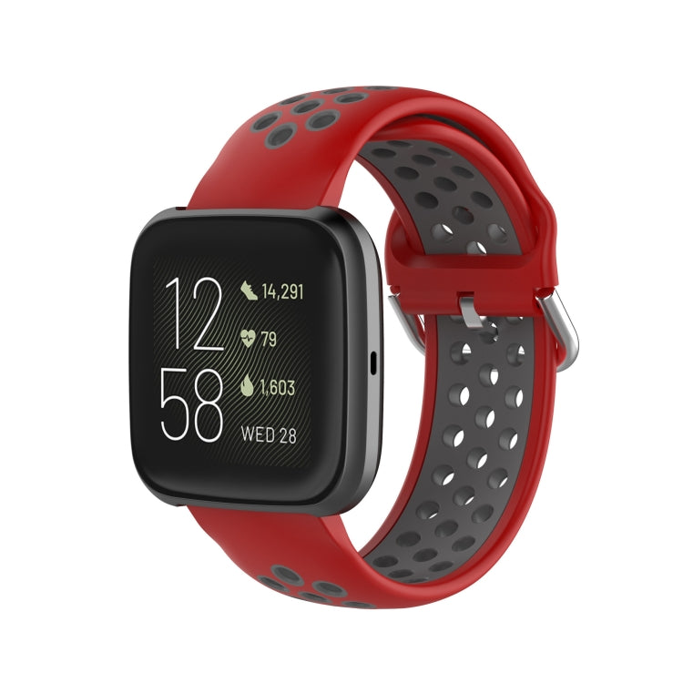 Per Fitbit Versa 2 / Versa / Versa Lite Cinturino da 23 mm con cinturino da polso sportivo bicolore