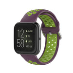 Per Fitbit Versa 2 / Versa / Versa Lite Cinturino da 23 mm con cinturino da polso sportivo bicolore