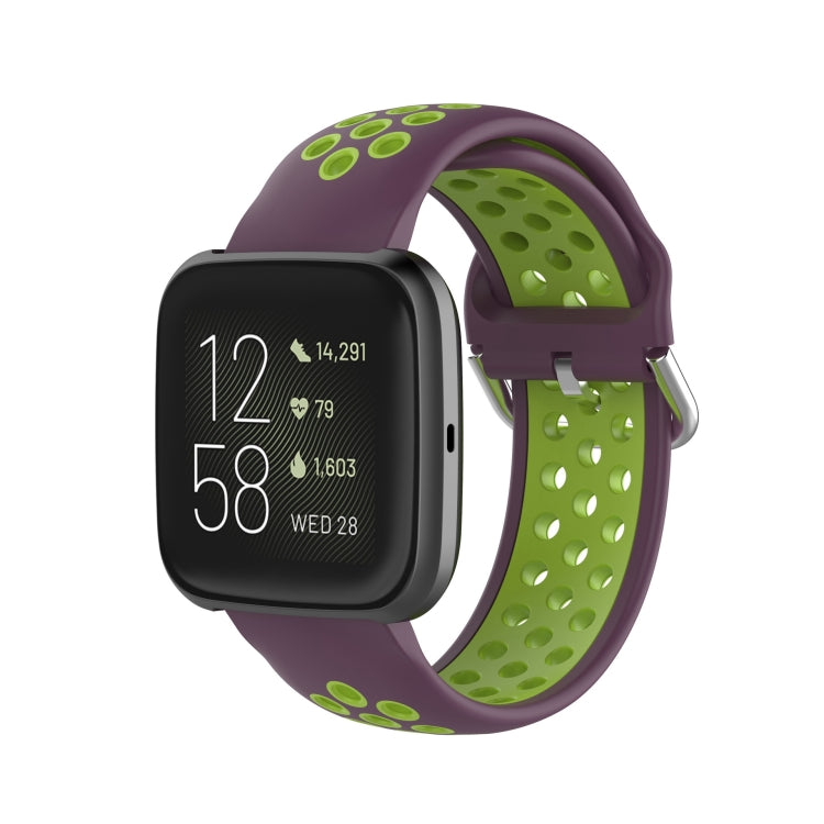 Per Fitbit Versa 2 / Versa / Versa Lite Cinturino da 23 mm con cinturino da polso sportivo bicolore