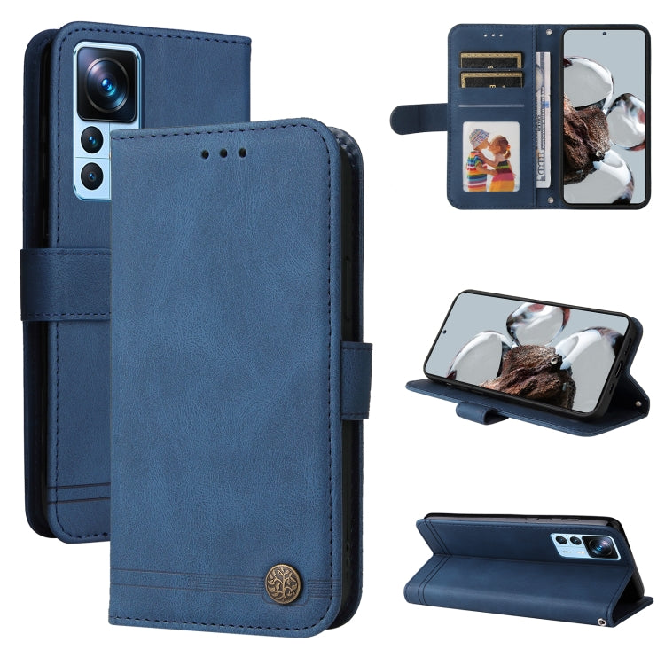 Custodia per telefono in pelle con bottone in metallo con albero della vita Skin Feel, For Xiaomi Redmi A1 4G, For Xiaomi 12T / 12T Pro / Redmi K50 Ultra