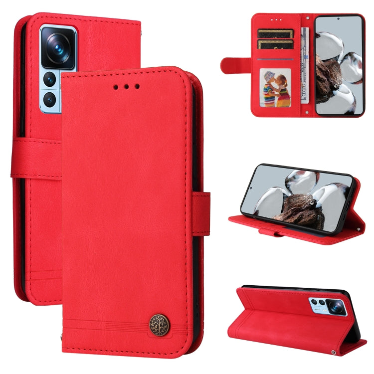 Custodia per telefono in pelle con bottone in metallo con albero della vita Skin Feel, For Xiaomi Redmi A1 4G, For Xiaomi 12T / 12T Pro / Redmi K50 Ultra