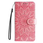 Custodia per telefono in pelle di girasole goffrata, For Xiaomi Redmi A1 4G, For Xiaomi 12T / 12T Pro / Redmi K50 Ultra