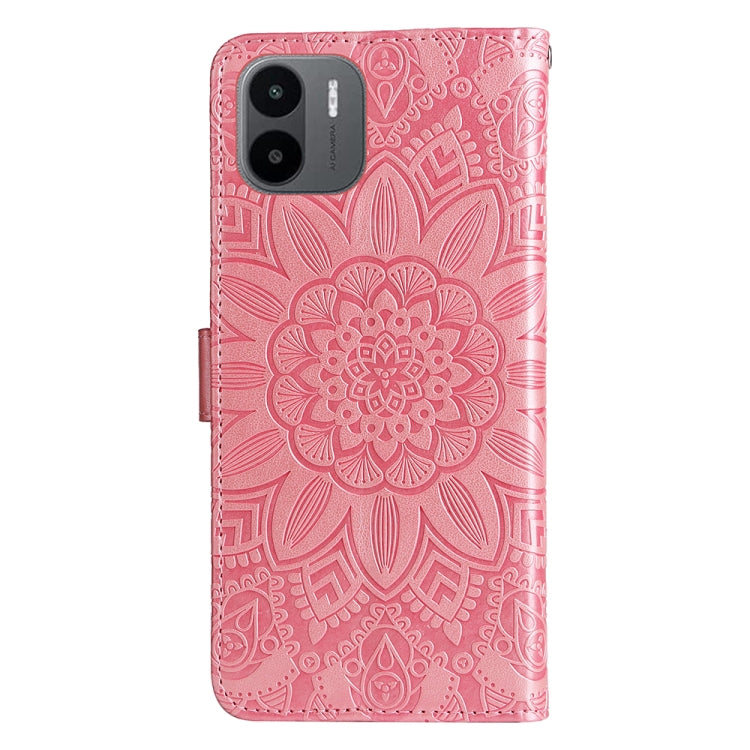 Custodia per telefono in pelle di girasole goffrata, For Xiaomi Redmi A1 4G, For Xiaomi 12T / 12T Pro / Redmi K50 Ultra