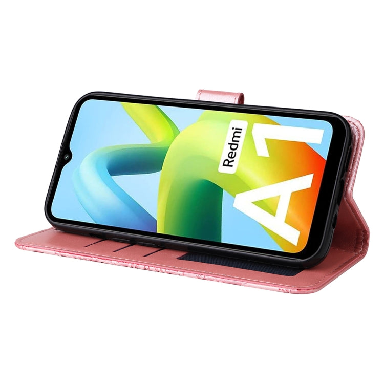Custodia per telefono in pelle di girasole goffrata, For Xiaomi Redmi A1 4G, For Xiaomi 12T / 12T Pro / Redmi K50 Ultra