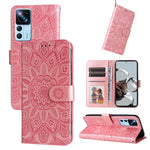 Custodia per telefono in pelle di girasole goffrata, For Xiaomi Redmi A1 4G, For Xiaomi 12T / 12T Pro / Redmi K50 Ultra