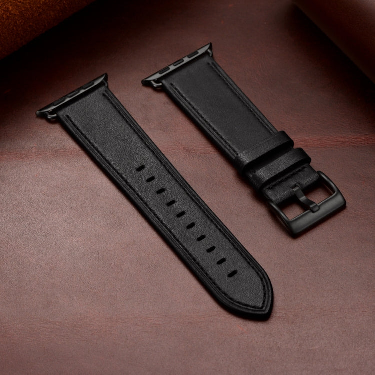 Cinturino classico in vera pelle di vacchetta, For Apple Watch Ultra 49mm / Series 8&7 45mm / SE 2&6&SE&5&4 44mm / 3&2&1 42mm, For Apple Watch Series 8&7 41mm / SE 2&6&SE&5&4 40mm / 3&2&1 38mm