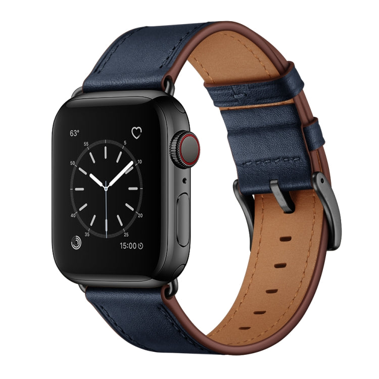 Cinturino classico in vera pelle di vacchetta, For Apple Watch Ultra 49mm / Series 8&7 45mm / SE 2&6&SE&5&4 44mm / 3&2&1 42mm, For Apple Watch Series 8&7 41mm / SE 2&6&SE&5&4 40mm / 3&2&1 38mm
