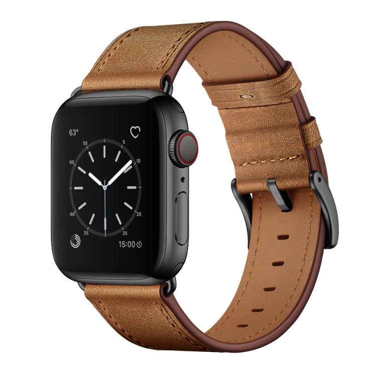 Cinturino classico in vera pelle di vacchetta, For Apple Watch Ultra 49mm / Series 8&7 45mm / SE 2&6&SE&5&4 44mm / 3&2&1 42mm, For Apple Watch Series 8&7 41mm / SE 2&6&SE&5&4 40mm / 3&2&1 38mm