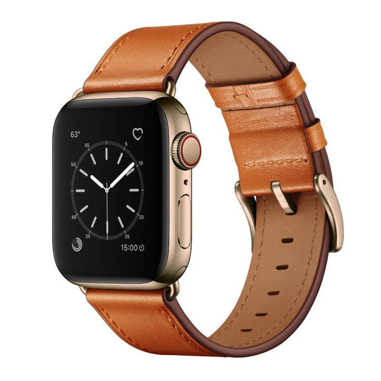 Cinturino classico in vera pelle di vacchetta, For Apple Watch Ultra 49mm / Series 8&7 45mm / SE 2&6&SE&5&4 44mm / 3&2&1 42mm, For Apple Watch Series 8&7 41mm / SE 2&6&SE&5&4 40mm / 3&2&1 38mm