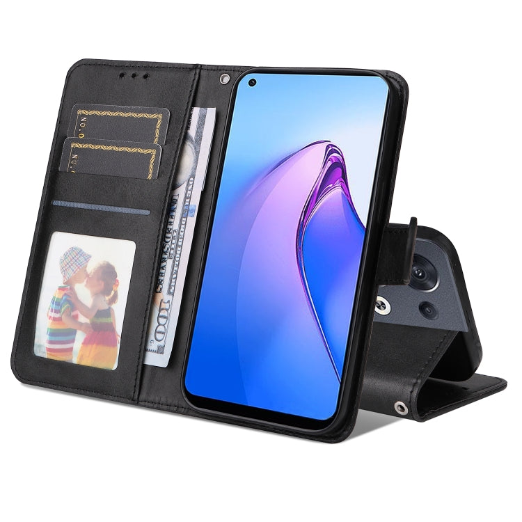 Custodia per telefono in pelle di vitello texture JSM, For OPPO Reno8 5G Global, For OPPO Reno8 Pro 5G Global, For vivo Y02s / Y16 4G, For vivo Y35 4G / Y22 / Y22s