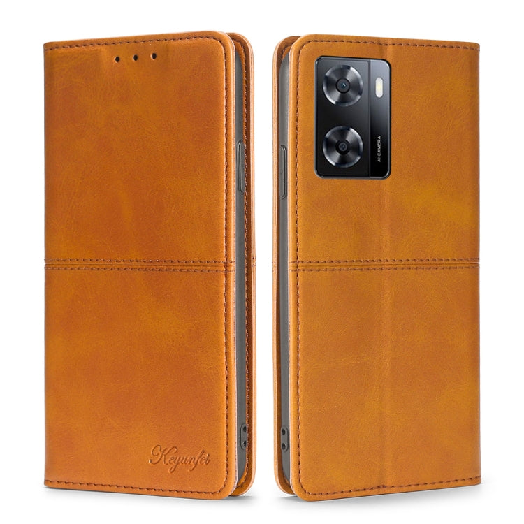 Custodia per telefono in pelle magnetica con trama di mucca, For OPPO A57s 4G / A57e 4G, For OPPO K10 5G Global, For vivo Y52t, For OnePlus Nord N20 SE 4G