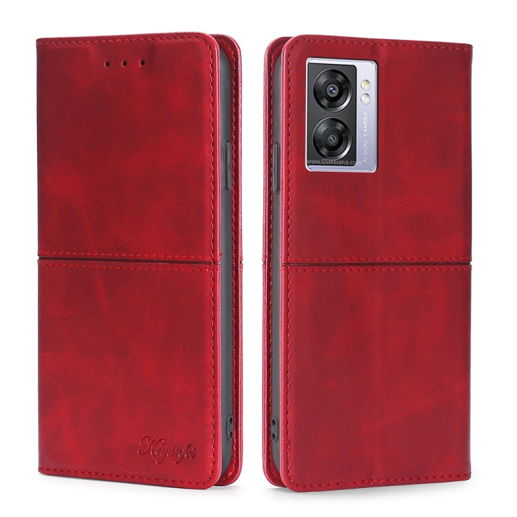 Custodia per telefono in pelle magnetica con trama di mucca, For OPPO A57s 4G / A57e 4G, For OPPO K10 5G Global, For vivo Y52t, For OnePlus Nord N20 SE 4G