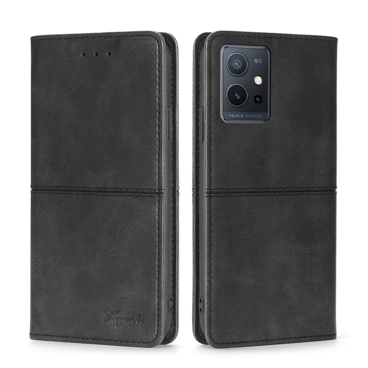 Custodia per telefono in pelle magnetica con trama di mucca, For OPPO A57s 4G / A57e 4G, For OPPO K10 5G Global, For vivo Y52t, For OnePlus Nord N20 SE 4G