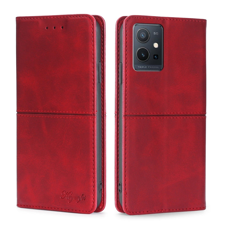 Custodia per telefono in pelle magnetica con trama di mucca, For OPPO A57s 4G / A57e 4G, For OPPO K10 5G Global, For vivo Y52t, For OnePlus Nord N20 SE 4G