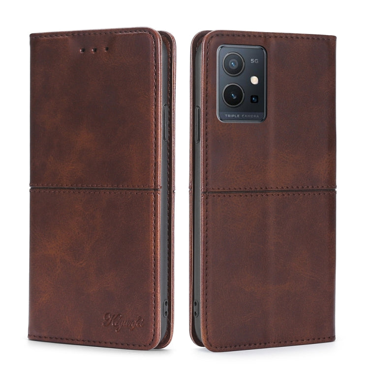 Custodia per telefono in pelle magnetica con trama di mucca, For OPPO A57s 4G / A57e 4G, For OPPO K10 5G Global, For vivo Y52t, For OnePlus Nord N20 SE 4G