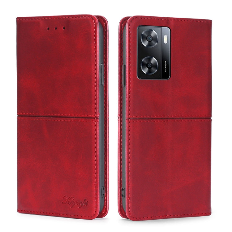 Custodia per telefono in pelle magnetica con trama di mucca, For OPPO A57s 4G / A57e 4G, For OPPO K10 5G Global, For vivo Y52t, For OnePlus Nord N20 SE 4G