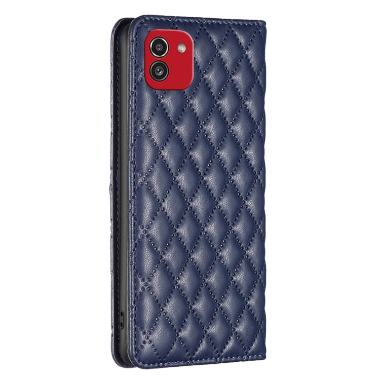 Custodia per telefono a conchiglia in pelle magnetica Diamond Lattice, For Samsung Galaxy A03 166mm, For Samsung Galaxy A03s / A02s, For Samsung Galaxy A04 4G, For Samsung Galaxy A12