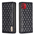Custodia per telefono a conchiglia in pelle magnetica Diamond Lattice, For Samsung Galaxy A03 166mm, For Samsung Galaxy A03s / A02s, For Samsung Galaxy A04 4G, For Samsung Galaxy A12