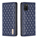 Custodia per telefono a conchiglia in pelle magnetica Diamond Lattice, For Samsung Galaxy A03 166mm, For Samsung Galaxy A03s / A02s, For Samsung Galaxy A04 4G, For Samsung Galaxy A12