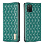 Custodia per telefono a conchiglia in pelle magnetica Diamond Lattice, For Samsung Galaxy A03 166mm, For Samsung Galaxy A03s / A02s, For Samsung Galaxy A04 4G, For Samsung Galaxy A12