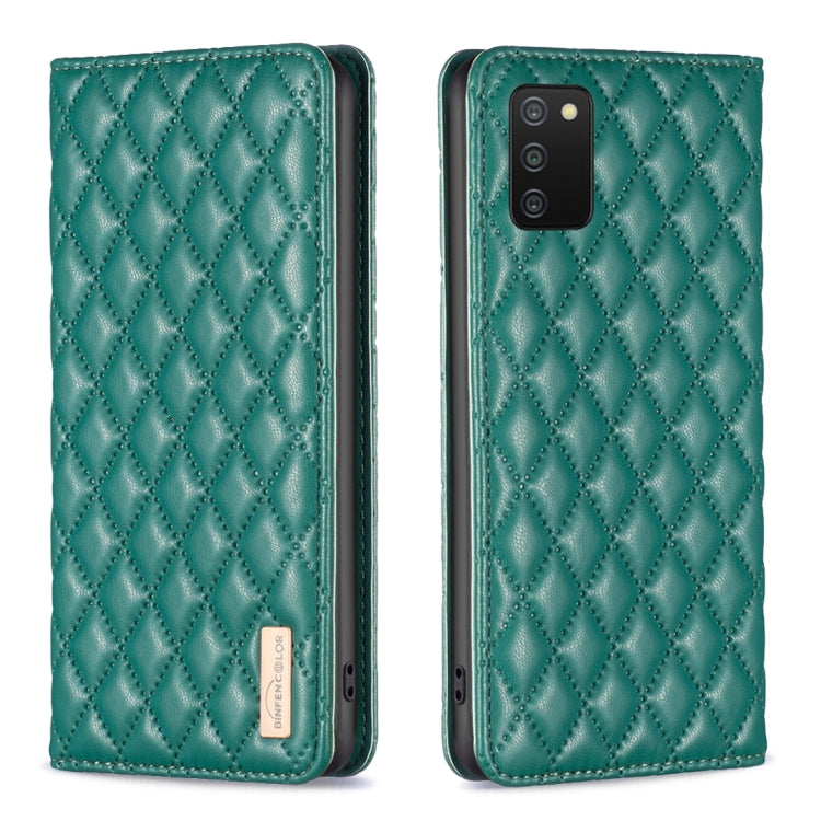 Custodia per telefono a conchiglia in pelle magnetica Diamond Lattice, For Samsung Galaxy A03 166mm, For Samsung Galaxy A03s / A02s, For Samsung Galaxy A04 4G, For Samsung Galaxy A12
