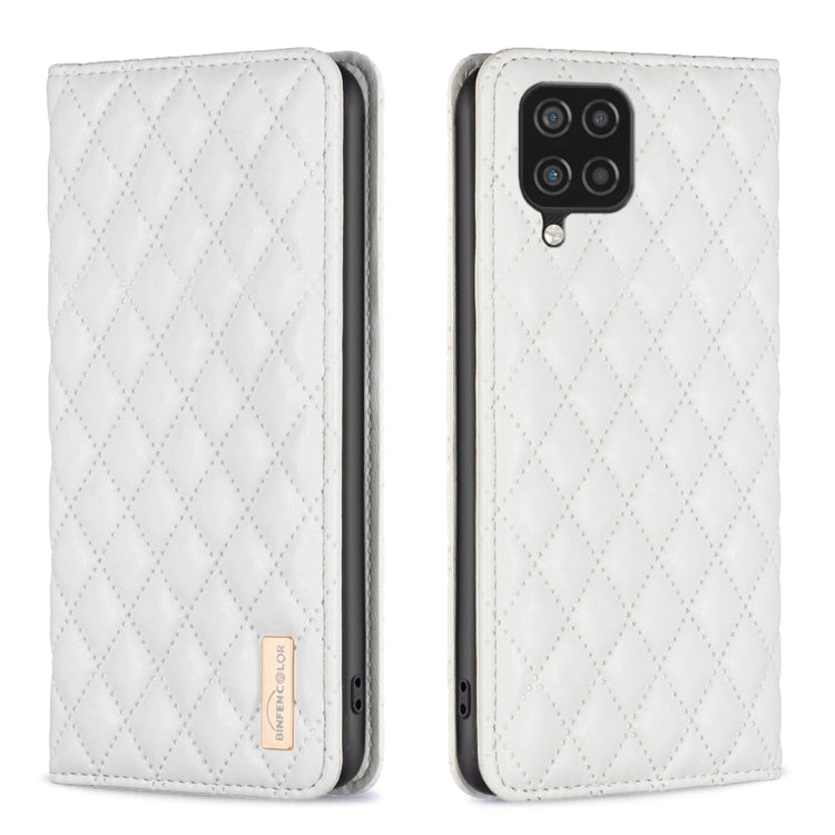Custodia per telefono a conchiglia in pelle magnetica Diamond Lattice, For Samsung Galaxy A03 166mm, For Samsung Galaxy A03s / A02s, For Samsung Galaxy A04 4G, For Samsung Galaxy A12
