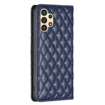 Custodia per telefono a conchiglia in pelle magnetica Diamond Lattice, For Samsung Galaxy A13 5G / 4G, For Samsung Galaxy A14 5G, For Samsung Galaxy A22 4G, For Samsung Galaxy A22 5G