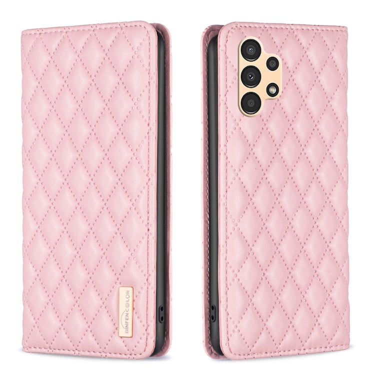 Custodia per telefono a conchiglia in pelle magnetica Diamond Lattice, For Samsung Galaxy A13 5G / 4G, For Samsung Galaxy A14 5G, For Samsung Galaxy A22 4G, For Samsung Galaxy A22 5G