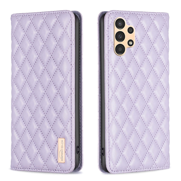 Custodia per telefono a conchiglia in pelle magnetica Diamond Lattice, For Samsung Galaxy A13 5G / 4G, For Samsung Galaxy A14 5G, For Samsung Galaxy A22 4G, For Samsung Galaxy A22 5G