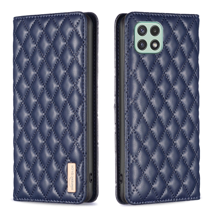 Custodia per telefono a conchiglia in pelle magnetica Diamond Lattice, For Samsung Galaxy A13 5G / 4G, For Samsung Galaxy A14 5G, For Samsung Galaxy A22 4G, For Samsung Galaxy A22 5G