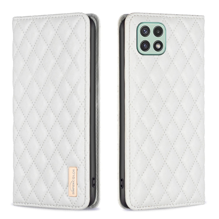 Custodia per telefono a conchiglia in pelle magnetica Diamond Lattice, For Samsung Galaxy A13 5G / 4G, For Samsung Galaxy A14 5G, For Samsung Galaxy A22 4G, For Samsung Galaxy A22 5G