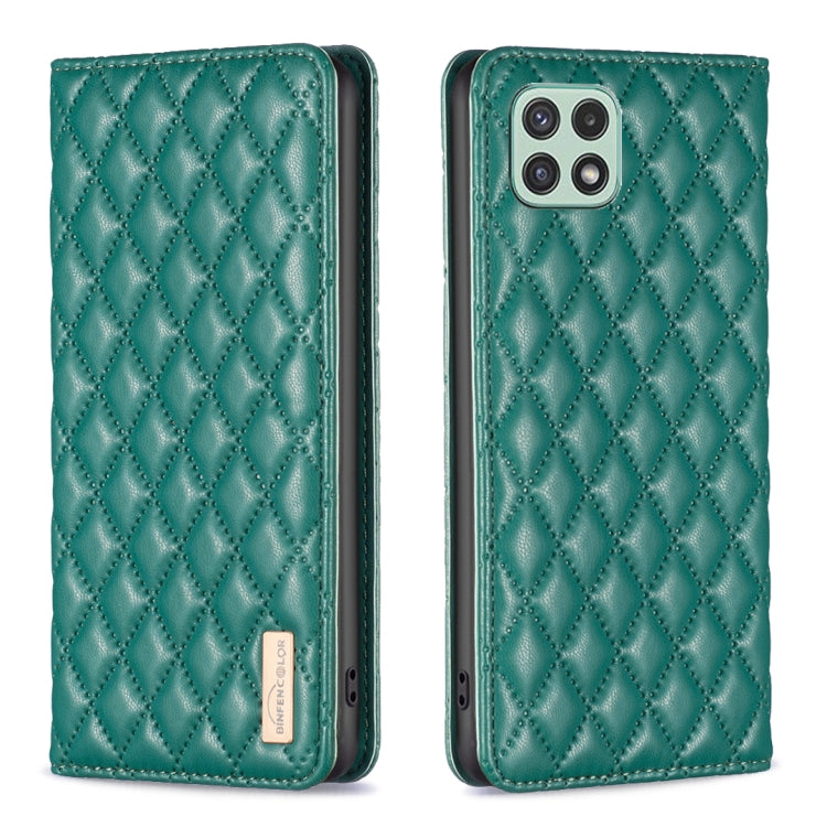 Custodia per telefono a conchiglia in pelle magnetica Diamond Lattice, For Samsung Galaxy A13 5G / 4G, For Samsung Galaxy A14 5G, For Samsung Galaxy A22 4G, For Samsung Galaxy A22 5G